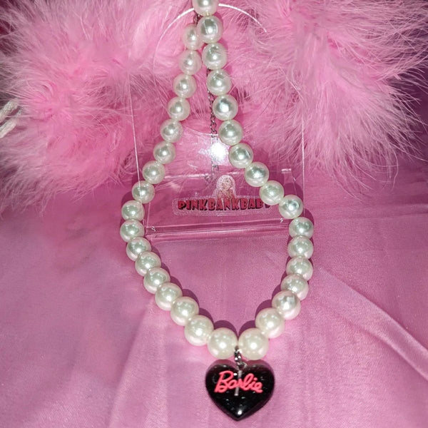 Barbie Pendant Pearl Necklace