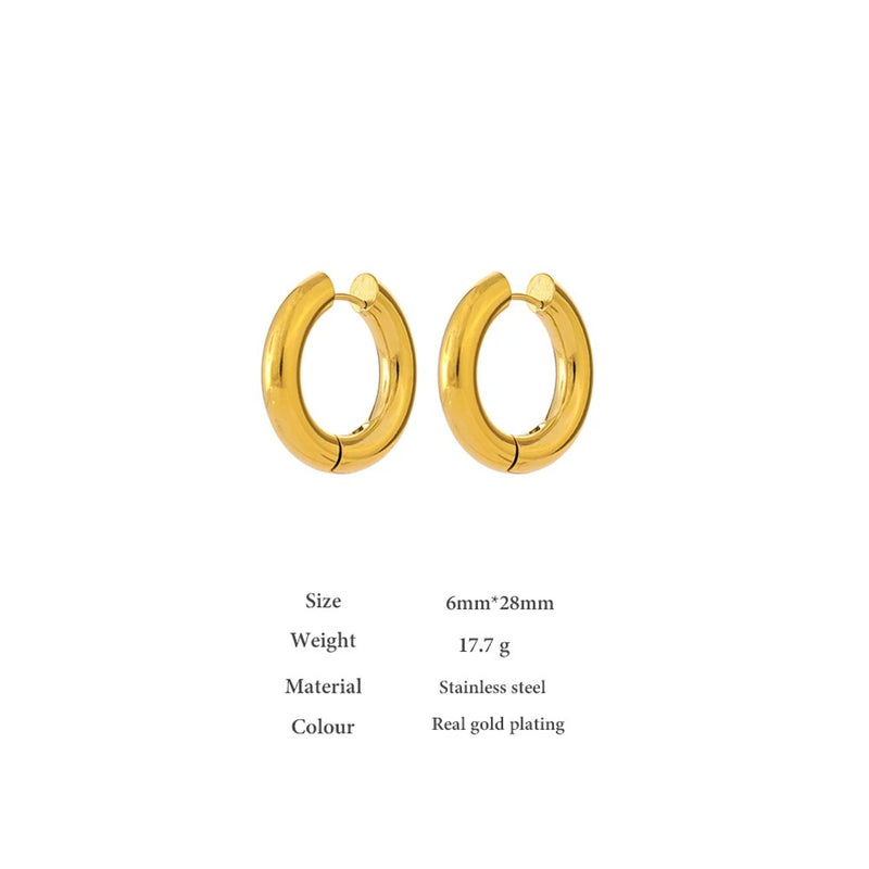 Minimalist Round Gold Earrings