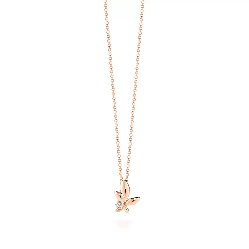 Paloma Picasso Olive Leaf Pendant Rose Gold