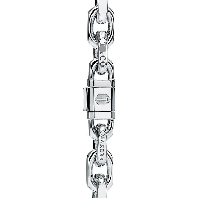 1837 Makers Narrow Chain Bracelet in White and 18k Gold