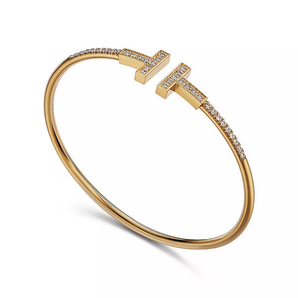 Pavé Diamond Wire Bangle