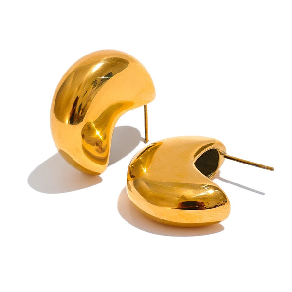 Charm gold earrings