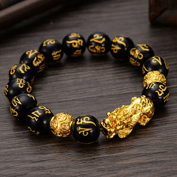 FENG SHUI BLACK OBSIDIAN WEALTH BRACELET