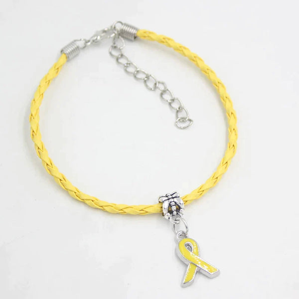 Endometriosis Awareness Ribbon Bracelet