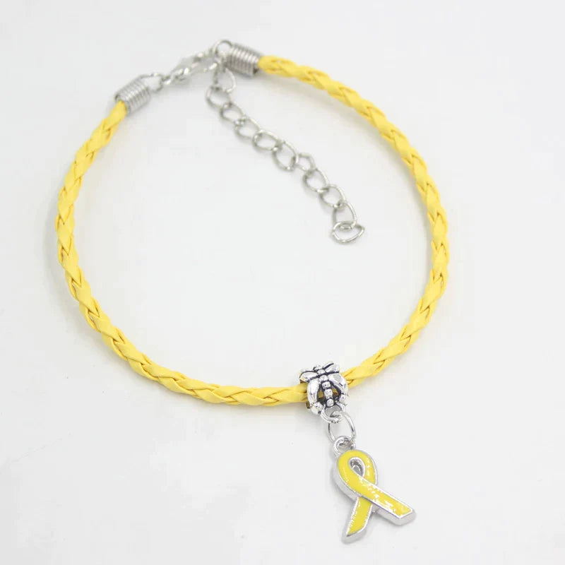 Endometriosis Awareness Ribbon Bracelet