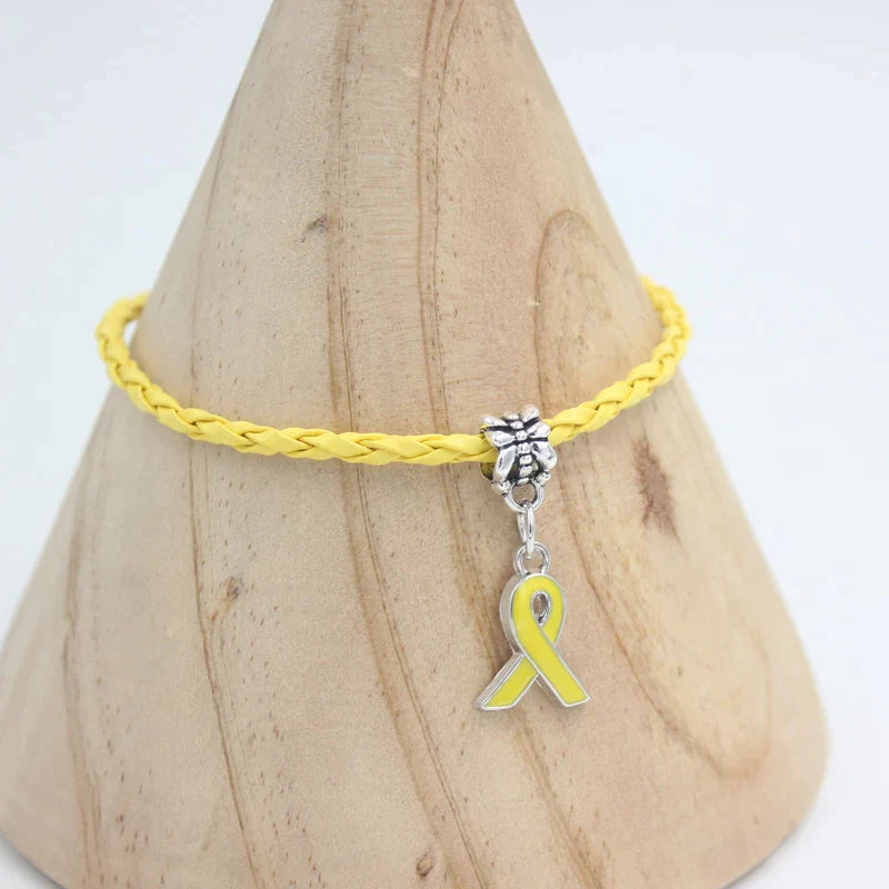 Endometriosis Awareness Ribbon Bracelet