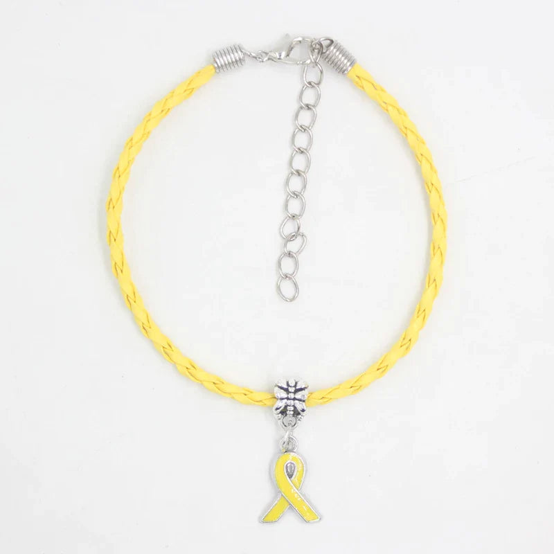 Endometriosis Awareness Ribbon Bracelet