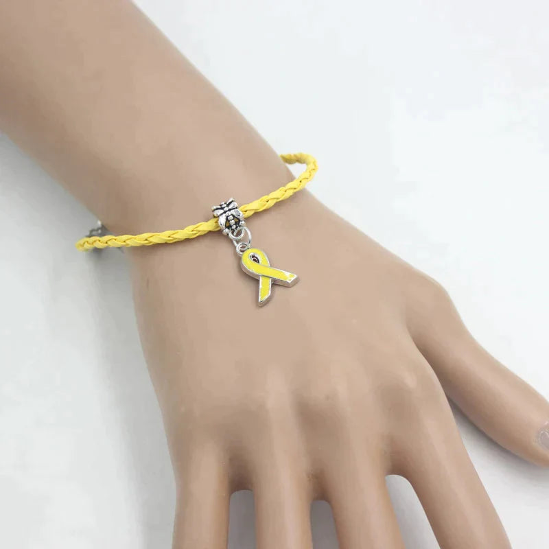 Endometriosis Awareness Ribbon Bracelet