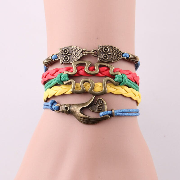 Mom Loves You Bird Autism Bracelet