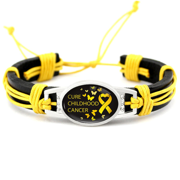 Yellow Ribbon Awareness Bracelet