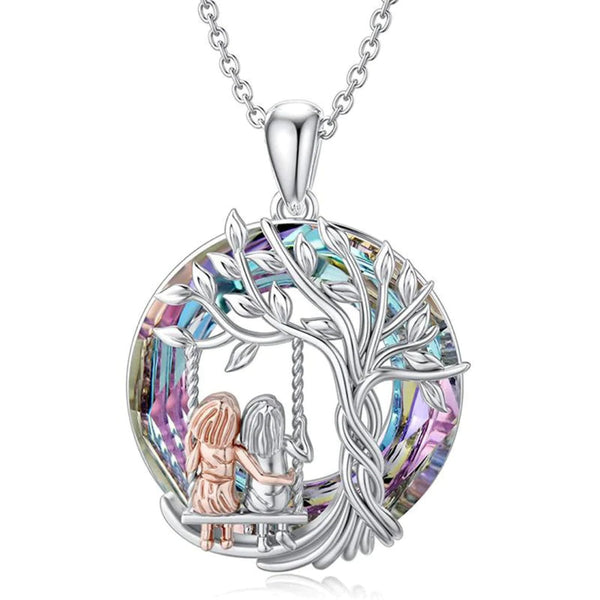 Sisters 925 Sterling Silver Tree Of Life Necklace