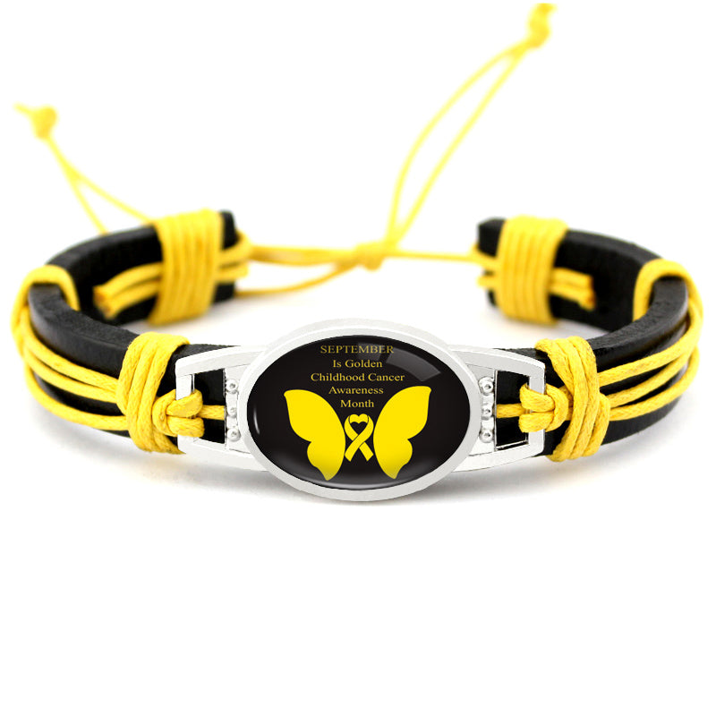 Yellow Ribbon Awareness Bracelet