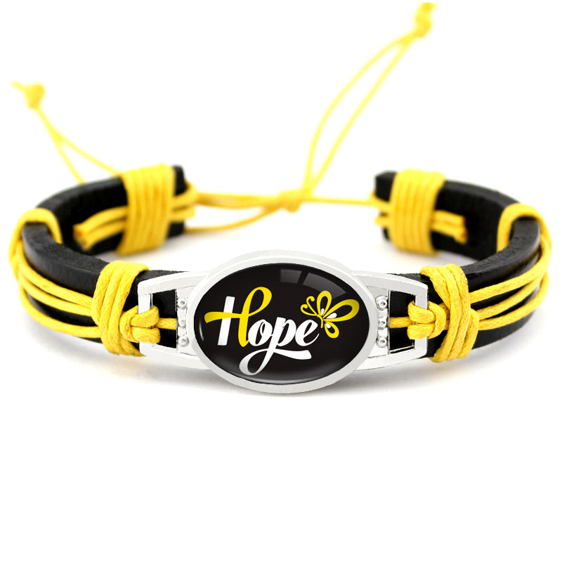 Yellow Ribbon Awareness Bracelet