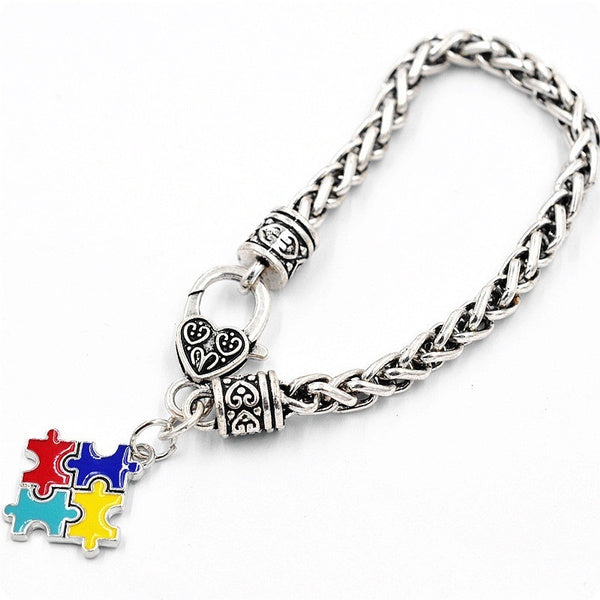 Charm Puzzle Piece Autism Necklace