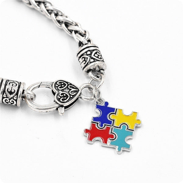 Charm Puzzle Piece Autism Necklace