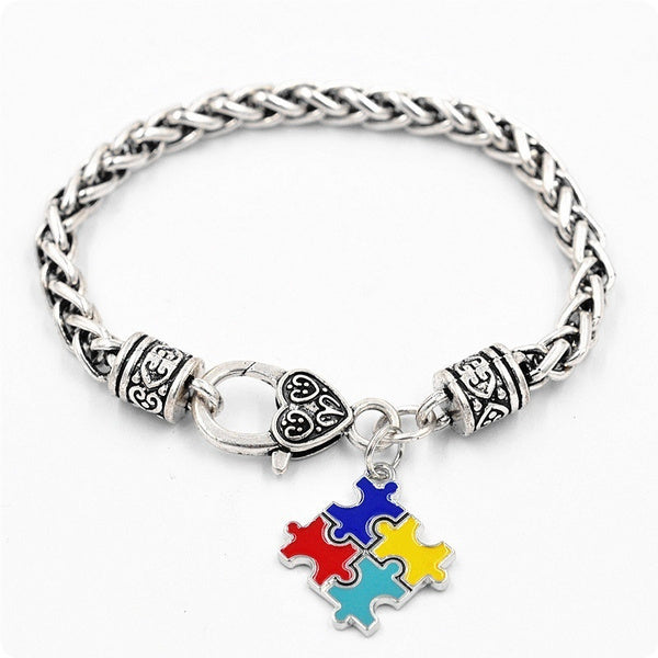 Charm Puzzle Piece Autism Necklace