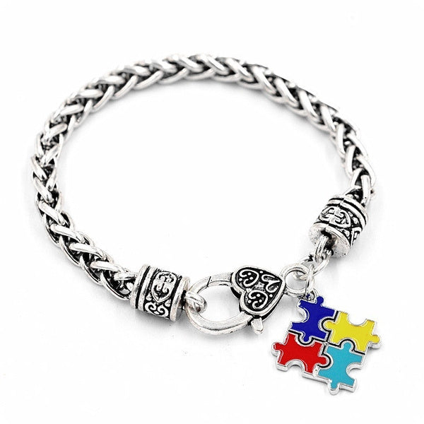 Charm Puzzle Piece Autism Necklace