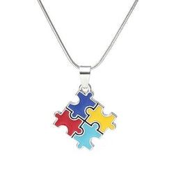 Charm Puzzle Piece Autism Necklace