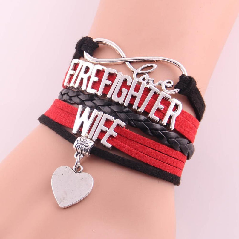 Infinity love firefighter bracelet