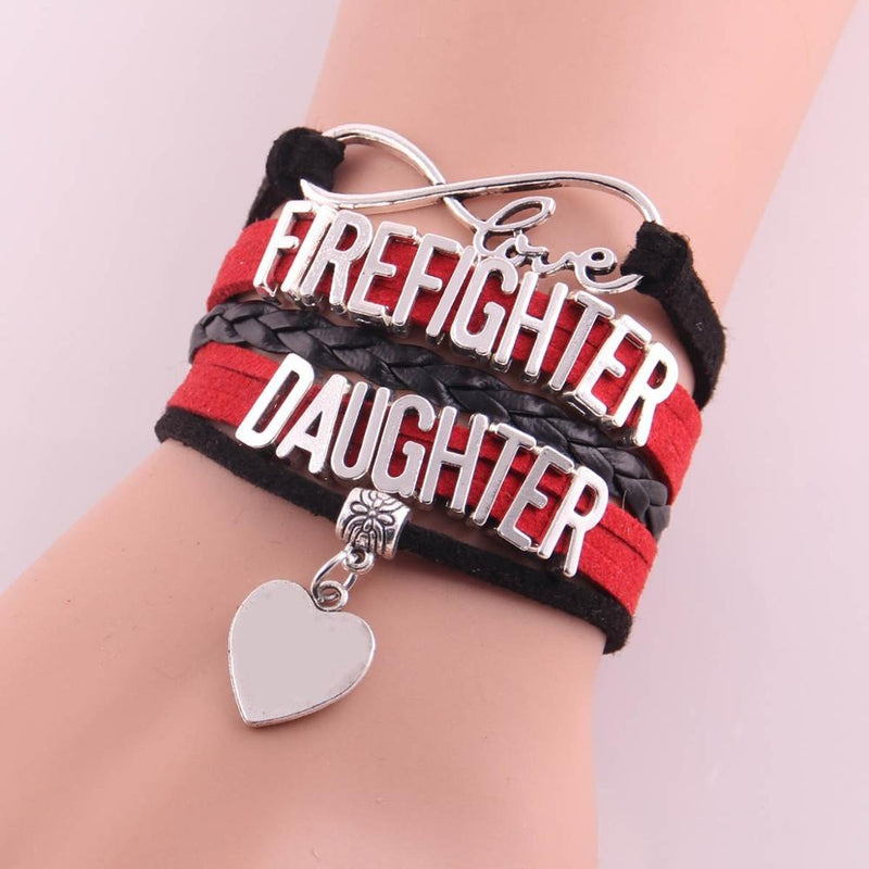 Infinity love firefighter bracelet