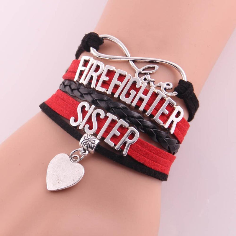 Infinity love firefighter bracelet