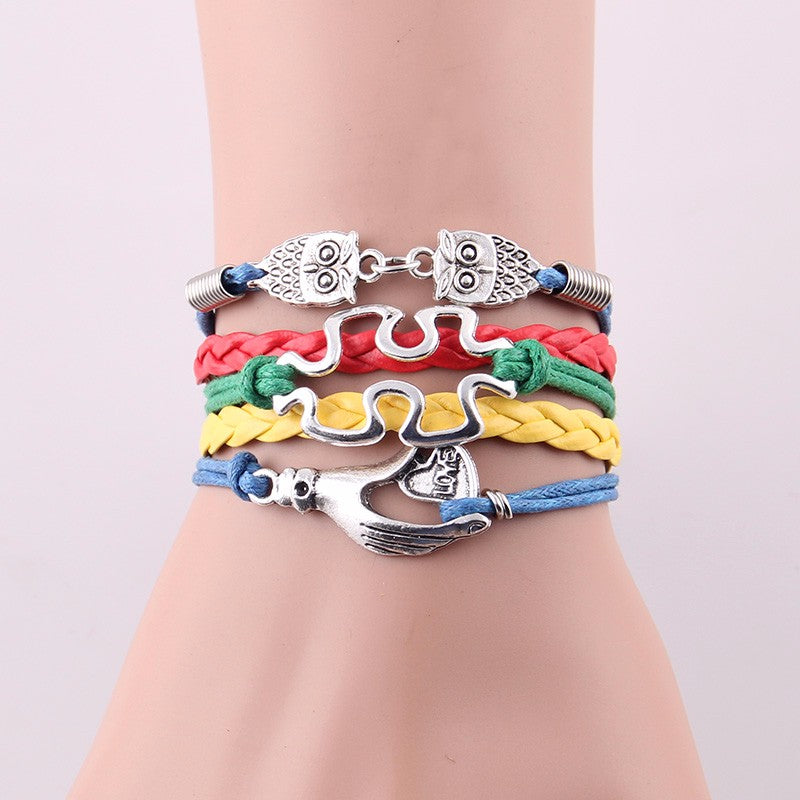 Mom Loves You Bird Autism Bracelet