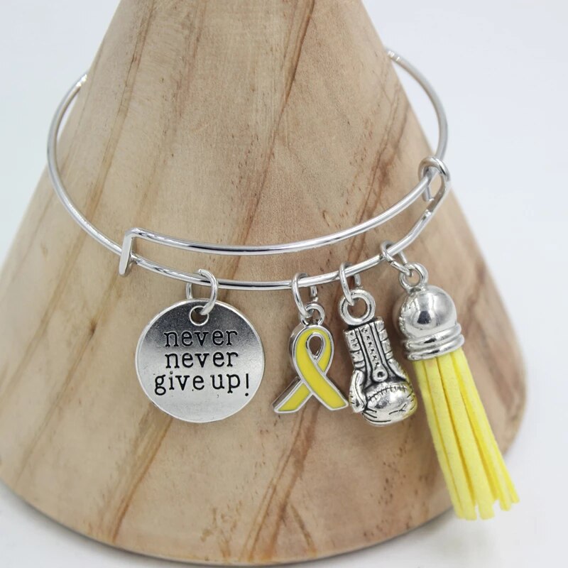 Endometriosis Awareness Ribbon Bracelet