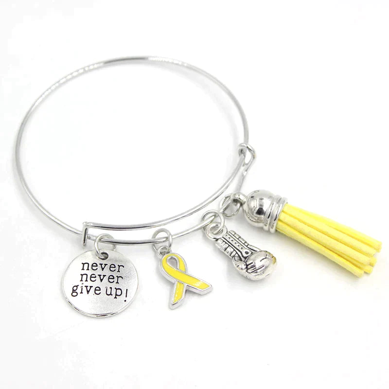 Endometriosis Awareness Ribbon Bracelet