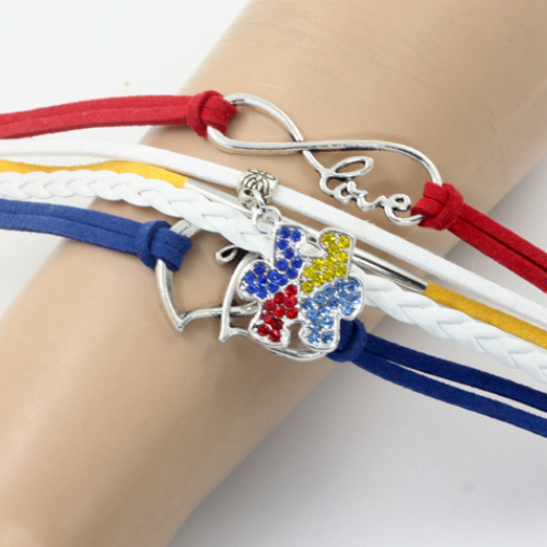 Puzzle Piece Autism Awareness Bracelet