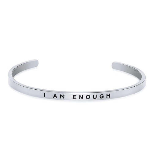 I Am Enough Cuff Friendship Bracelet