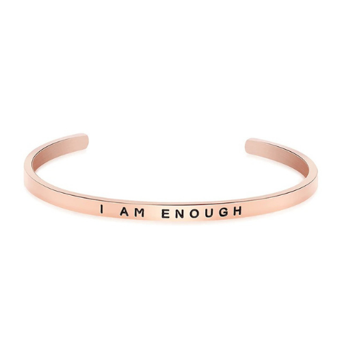 I Am Enough Cuff Friendship Bracelet