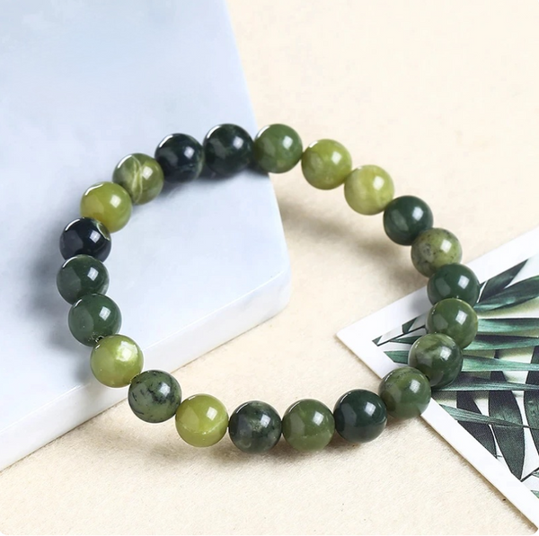 Green Jade Beaded Bracelet