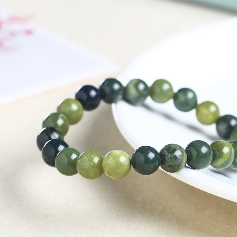 Green Jade Beaded Bracelet