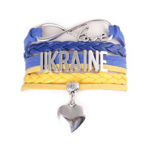 All love ukraine infinity bracelet