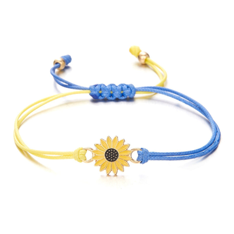 I stand with ukraine Sunflower bracelet