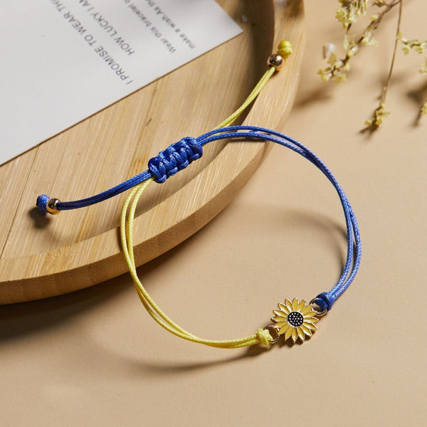 I stand with ukraine Sunflower bracelet