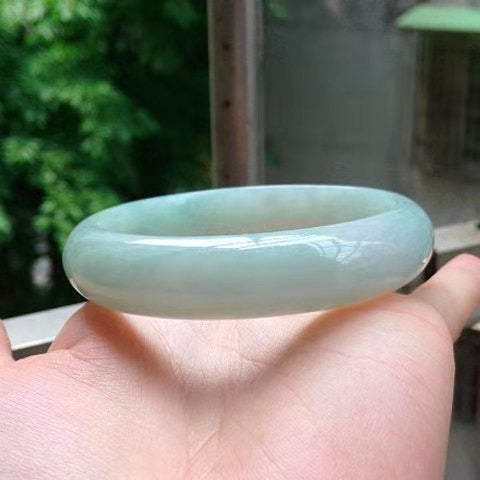 Natural Green Jade Bangle Bracelet