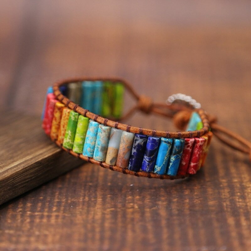 Colorful Seven Chakras Natural Bracelet