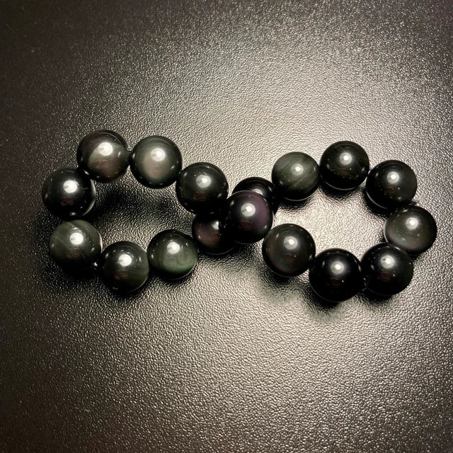 Natural Stone Black Obsidian Healing Bracelet