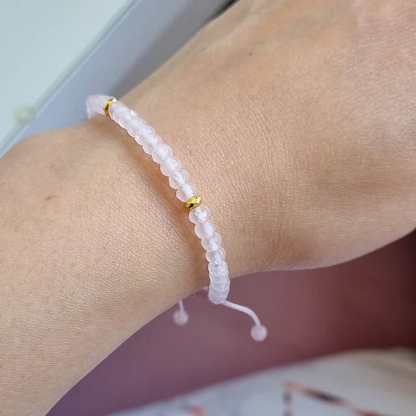 Rose Quartz Dainty Bracelet