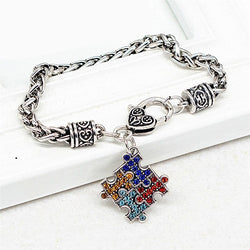 Puzzle Piece Charm Autism Awareness Bracelet