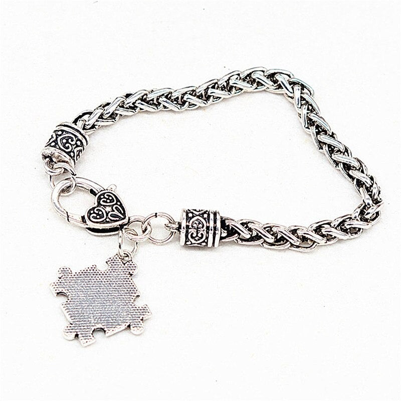 Puzzle Piece Charm Autism Awareness Bracelet