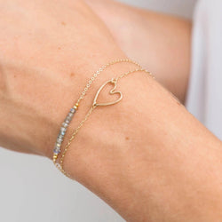 Delicate Heart Charm Bracelet