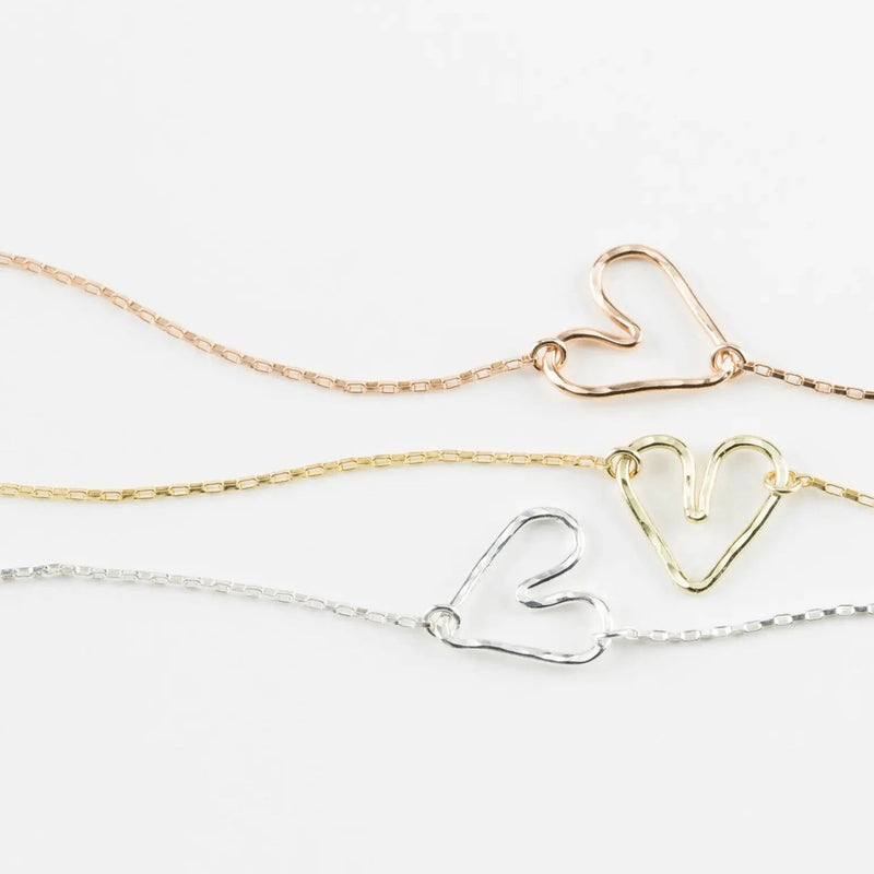 Delicate Heart Charm Bracelet