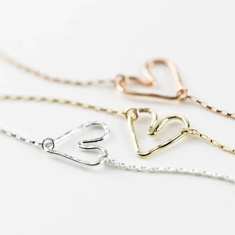 Delicate Heart Charm Bracelet