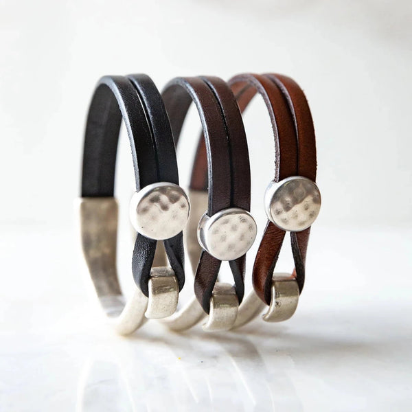 Leather cuff bracelet