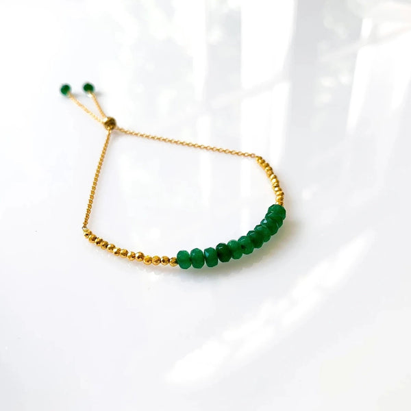 Dainty Green Jade Bracelet