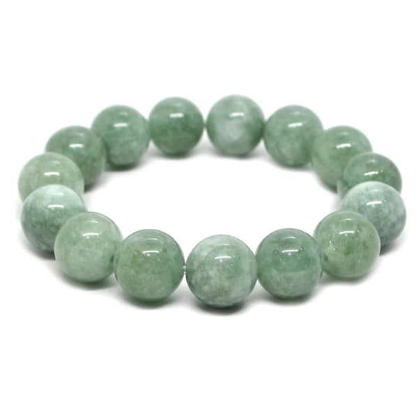 Green Burma Natural Jade Beads Bracelet