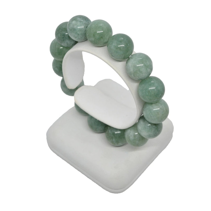 Green Burma Natural Jade Beads Bracelet