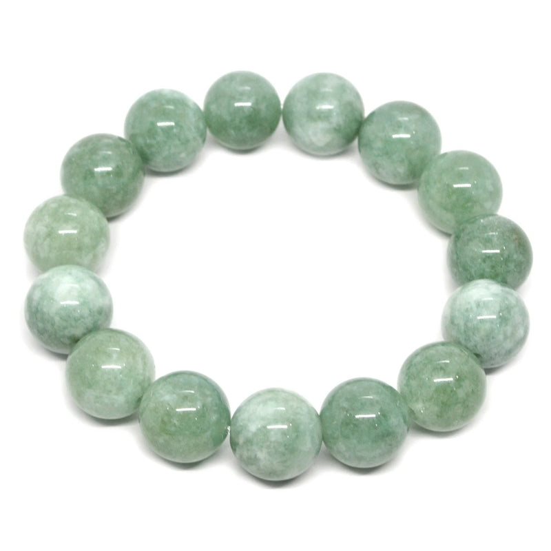 Green Burma Natural Jade Beads Bracelet